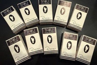 Lot Of 10 Tabu Perfume Bottle Violin Fiddle Sample Mid 1960 s Dana
