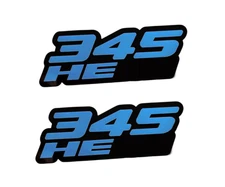 2x LTBlue black 345 hemi Emblems 345 Hemi Side Fender Badge 3D for 345 Emblem