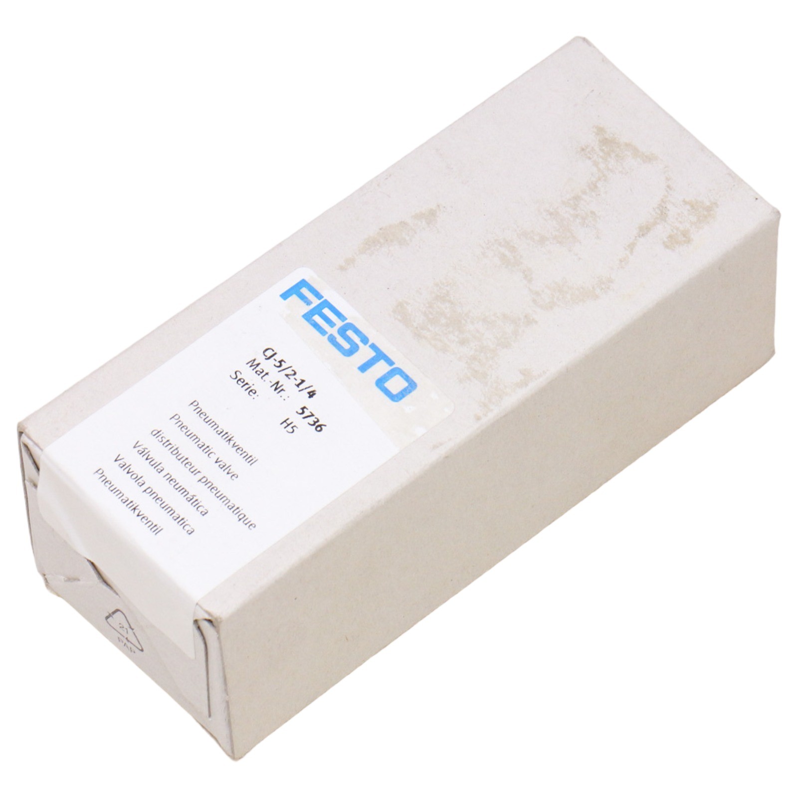 FESTO CJ-5/2-1/4 (5736) , Pneumatic Valve: Serie: H5 New in stock at PLC2DAY