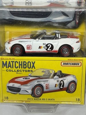 2022 MATCHBOX COLLECTORS 2015 MAZDA MX-5 MIATA  WHITE  #18/20 MIP
