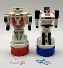 Vintage 1984 Transformers Stamp Bots Ink Stamps by HG Toys Jazz & Wheel Jack