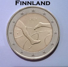 2 Euro Finnland 2025 "100 Jahre Leichtathletikwettbewerb Finnland-Schweden"