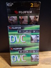 2 PACK Fujifilm DVC Mini DV DVM60 Digital Video Cassette 60SP/90LP NEW