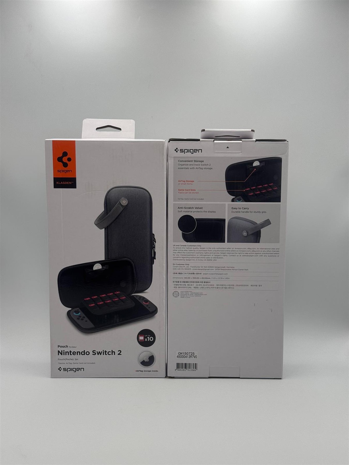 Spigen Nintendo Switch 2 Carrying Case Klasden Pouch Charcoal Gray - AGP10204
