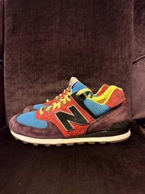 New Balance Wmns 574 Custom US574W1 US Size 10 B Blue Red Yellow Purple  RARE
