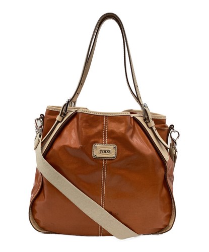 TOD S Shoulder bag Leather Brown Authentic From Japan