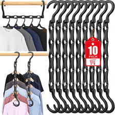 10 Pack Hangers Space Saving Magic Plastic Hanger Organizer Shirt Space Saving H