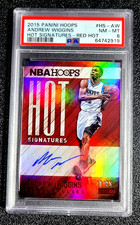 2015 PSA 8 NM/MT ANDREW WIGGINS HOOPS HOT SIGNATURES ROOKIE AUTO /25 G6789