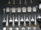 65 pc ONEIDA CUBE MARK *GOLDEN JUILLIARD* STAINLESS FLATWARE! 12 SETS + SRVG PCS — photo 4