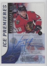 2015-16 Upper Deck Ice Premieres 157/199 Vincent Hinostroza #IPA-VH Auto x4f