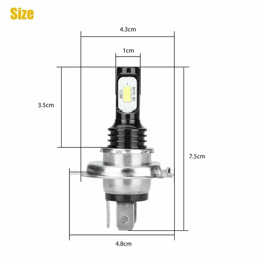 LED Bulbs CSP LED Headlight Kit H4 9003 HB2 High Quality IP68 Waterproof - Picture 3 of 12