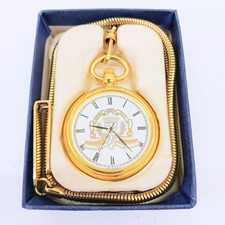 JR Hokkaido Commemorative Pocket Watch Gold Case Roman Dial Used