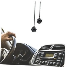 Car Dice Rear View Mirror Accessories Metal Dice for Car Ornament Rear View