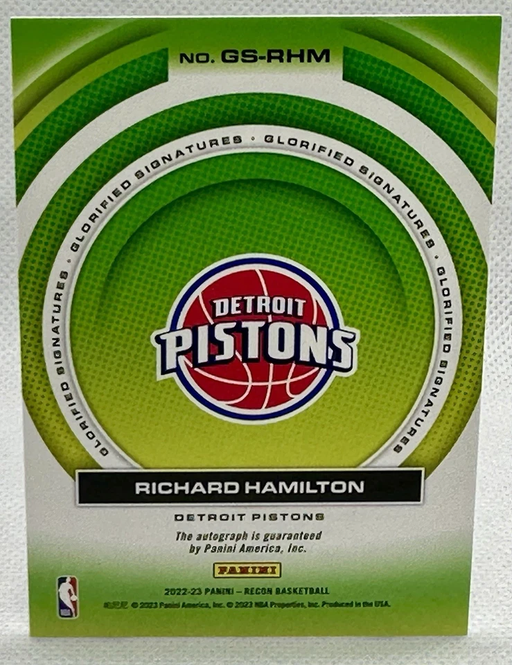 2022-23 Richard Hamilton Panini Recon Glorified Signatures Auto Autograph #5/25 - Image 2 of 2