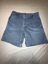 Vintage Carhartt Shorts Mens 36 Blue Denim Carpenter Workwear Y2K B29 STW