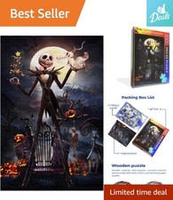 Artistic 1000-Piece Halloween Wooden Puzzle for Adults and Teens - Unique Gift
