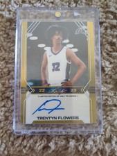 2022-23 Leaf Draft - Base Autographs Trentyn Flowers #BA-TF1 Gold /75 (AU, RC)