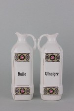 Porzellan-Beh&auml;lter f&uuml;r Essig und &Ouml;l, Frankreich, um 1920