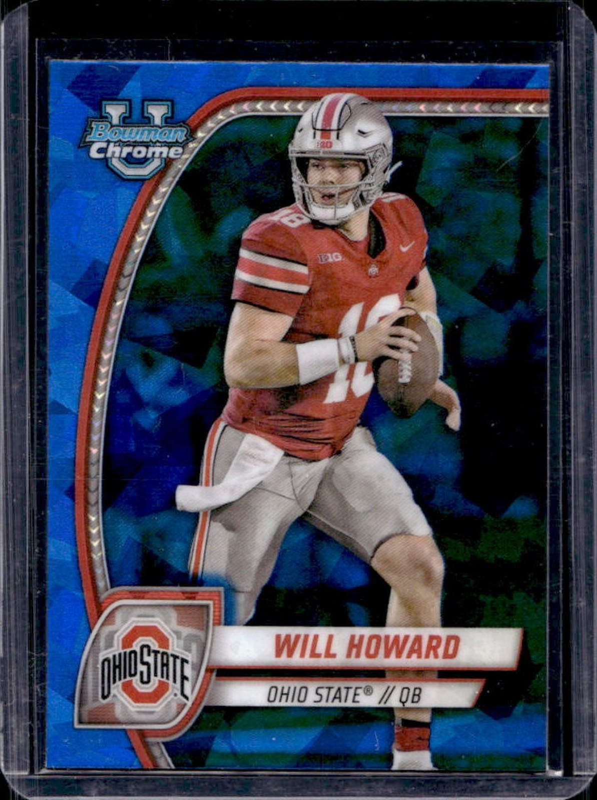 2024 Bowman Chrome U Sapphire Will Howard #182 Buckeyes
