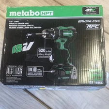 Metabo HPT DS18DEX 18V  Brushless 1/2" Cordless Drill Driver With 2  Batteris 