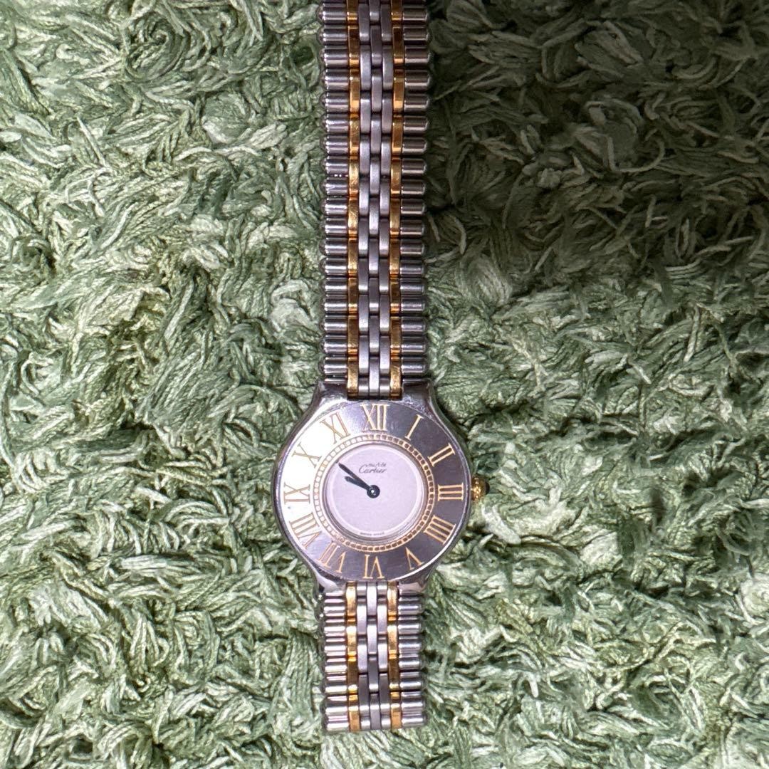 カルティエ Cartier Must 21腕時計 CARTIER Must 21 Watch Stainless Steel Quartz Unisex 1 Year