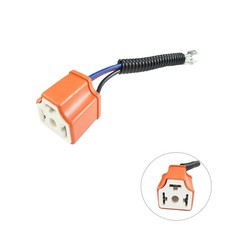 H4 9003 Female Socket Ceramic LED Headlight Bulbs Cable Wire Connector Extension