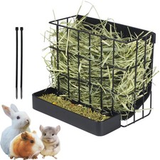 Heavy Duty Metal Rabbit Hay Feeder Holder For Guinea Pigs Chinchillas Bunny Cage