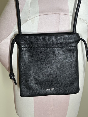 Levis Mini Crossbody Black Leather Bag