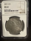 1891-S NGC MS-62 MORGAN SILVER DOLLAR