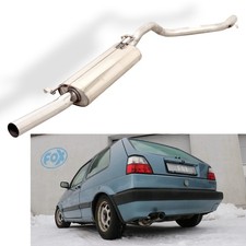 Racing Sportauspuffanlage ab Kat 1x63 uneingerollt gerade für VW Golf II Typ 19E