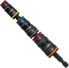 32933 Klein Tools 32933 Impact Driver, SAE 7-in-1 Impact Rated Socket Set, 3 Fli