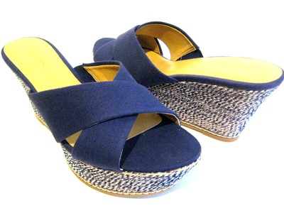 Nine West havaha Lona Azul Marino Plataforma Cuña Sandalia Mujer Shoe Talla  10.5 M 727714262677 | eBay