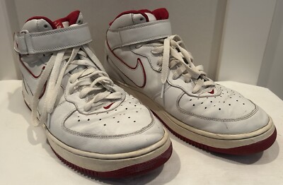NEW Nike Air Force Mid White Varsity Red OG 304096-116 2002 Size 13