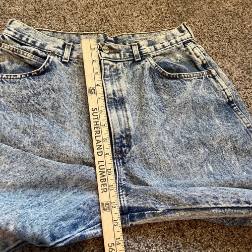 VTG Chic Mom Jeans Womens Size 16 Blue Acid Washed Denim Tapered High Waist USA - Picture 6 of 13