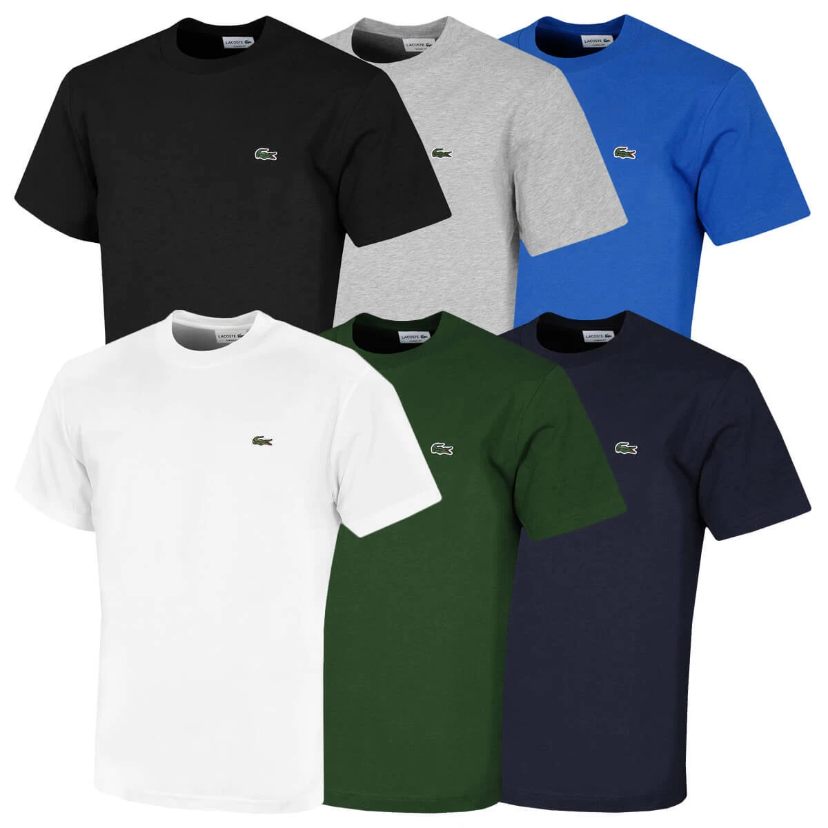 Lacoste Mens 2024 Cotton Fabric Logo Classic Fit Versatile T Shirt