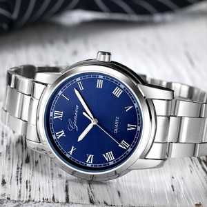 geneva men's quartz watch leather band