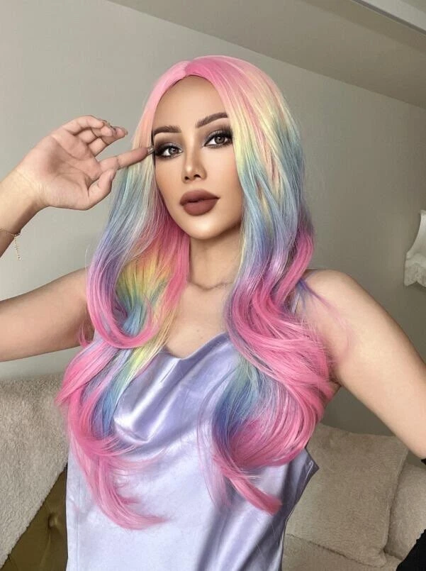 Rainbow lace 2024 front wig