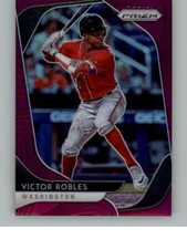 2020 Panini Prizm Victor Robles 182   Washington Nationals Purple Prizm