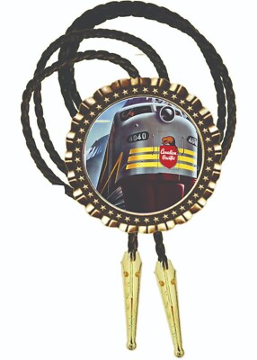 Canadian Pacific Train Art Pole Photo Bolo Tie Men's Accessory Neckties Gift Dad