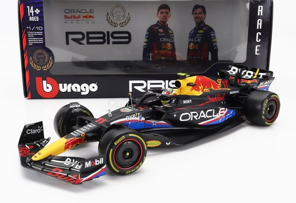Burago 1/18 Red Bull F1 RB19 Perez Usa Gp 2023 Statisches Modell Diecast-image