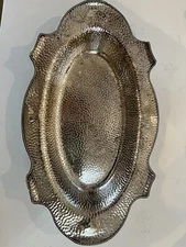 P. bros EPNS Bread Basket Serving Dish Fruit Bowl footed Antique