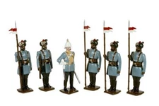 COJF-3200 - 28th Light Cavalry 1903 (Set 46) 6 Figures - Tradition - 54mm Metal