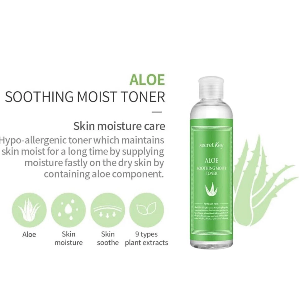 Secret Key 芦荟舒缓保湿爽肤水 248 毫升干性肌肤保湿舒缓 — 第 3/4 张图片