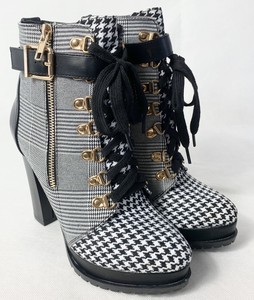 justfab black ankle boots