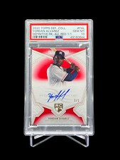 2020 Topps Definitive Collection Yordan Alvarez Rookie Auto ONE OF ONE PSA 10
