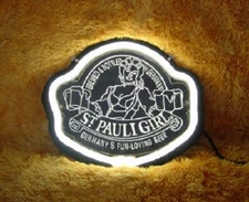 St. Pauli Girl 3D Carved Neon Lamp Sign 17" Beer Hanging Nightlight Bar Pub EY