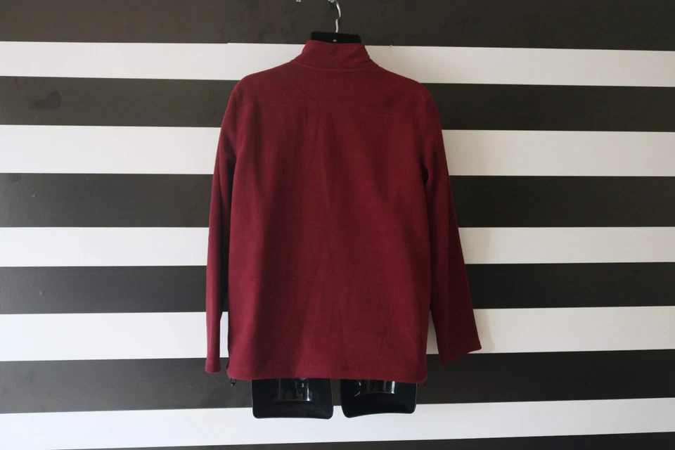 Chaqueta polar Croft & Barrow para hombre roja media cremallera manga larga talla M Foto 2 de 4