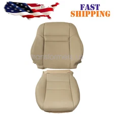 2003-2007 Fits Honda Accord 4-Door Driver Bottom-Top Leather Seat Cover Tan