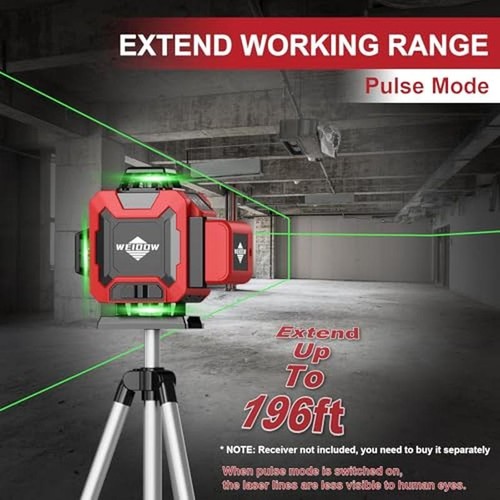 Laser Level 360 Self Leveling with Tripod 4D Lazer Level 4x360° Cross Line Laser - Picture 4 of 6