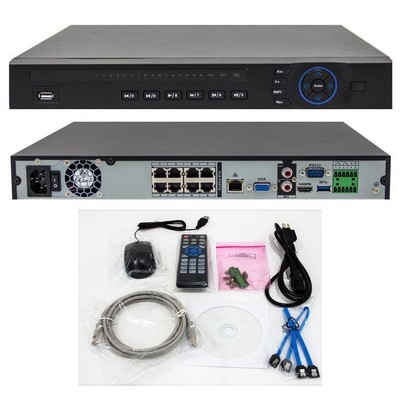  1080P 8 CHANNEL NVR WITH 8 PORT POE NVR4208-8P